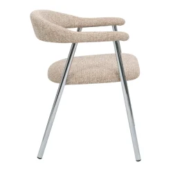 DÉJA Eetkamerstoel Sorø Taupe/Chrome