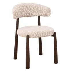 DÉJA Eetkamerstoel Swirl Beige/Walnoot