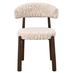 DÉJA Eetkamerstoel Swirl Beige/Walnoot
