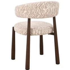 DÉJA Eetkamerstoel Swirl Beige/Walnoot