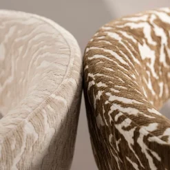 DÉJA Eetkamerstoel Swirl Beige/Walnoot