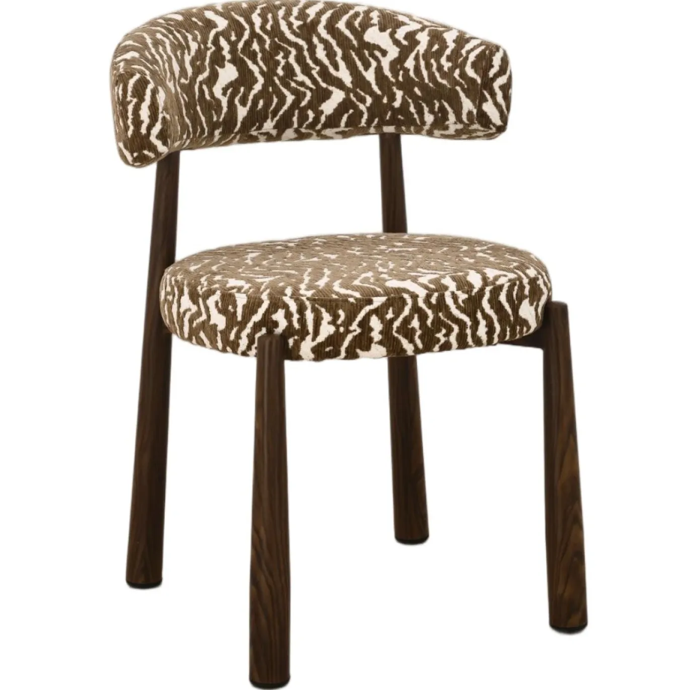 DÉJA Eetkamerstoel Swirl Taupe/Walnoot