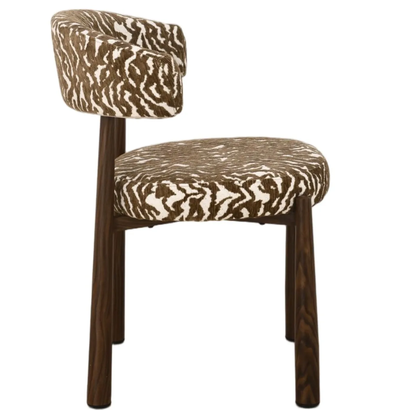 DÉJA Eetkamerstoel Swirl Taupe/Walnoot