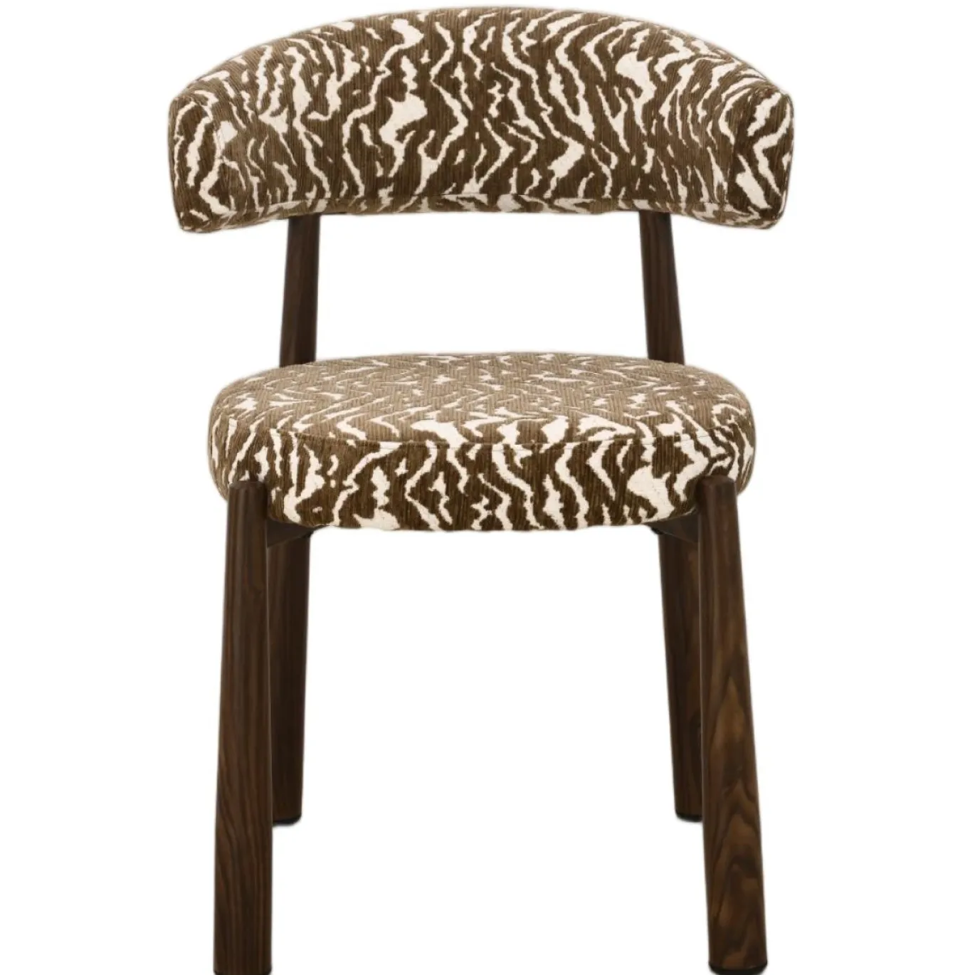 DÉJA Eetkamerstoel Swirl Taupe/Walnoot