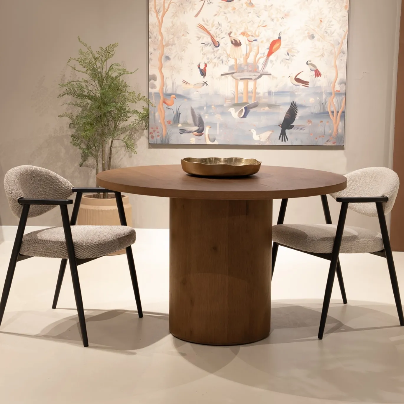 DÉJA Eettafel Carmona Bruin Eiken Rond 120cm
