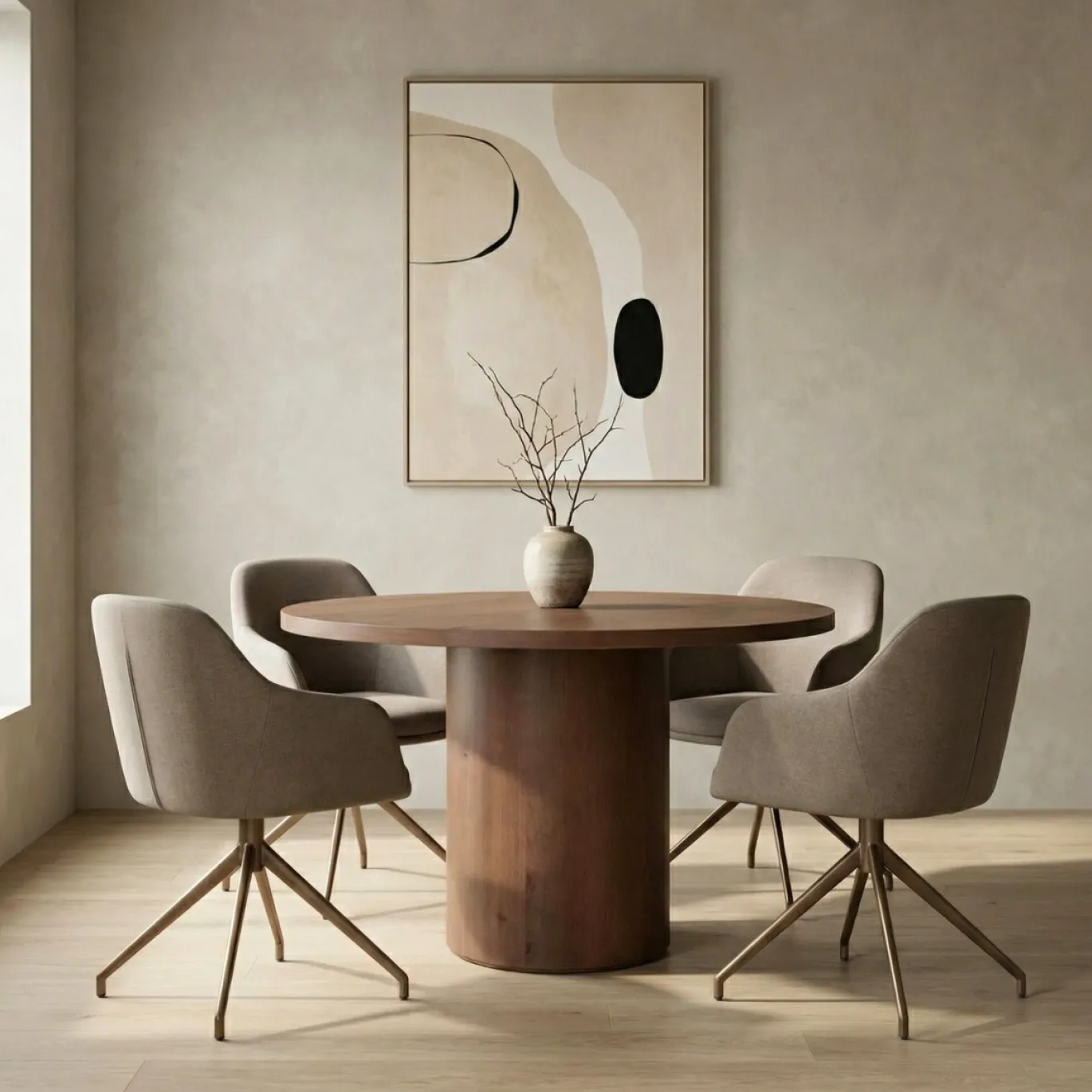 DÉJA Eettafel Carmona Bruin Eiken Rond 120cm