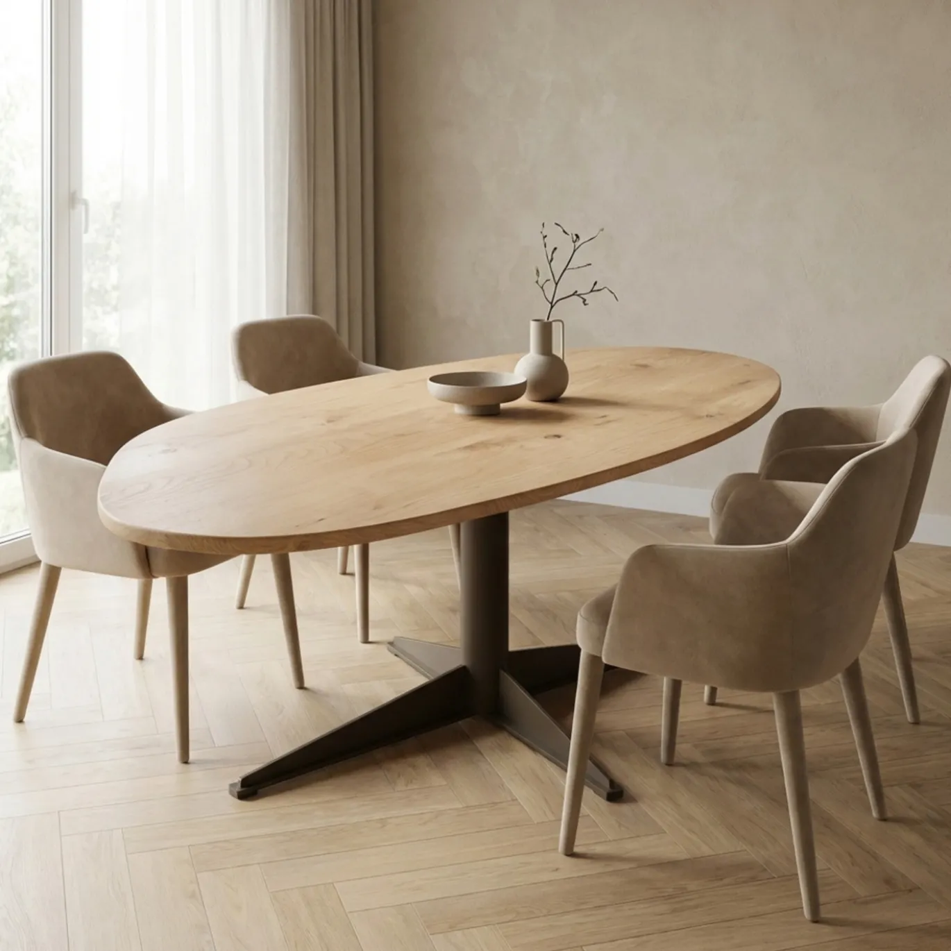 DÉJA Eettafel Jaro Leaf Naturel Eiken 250x115cm