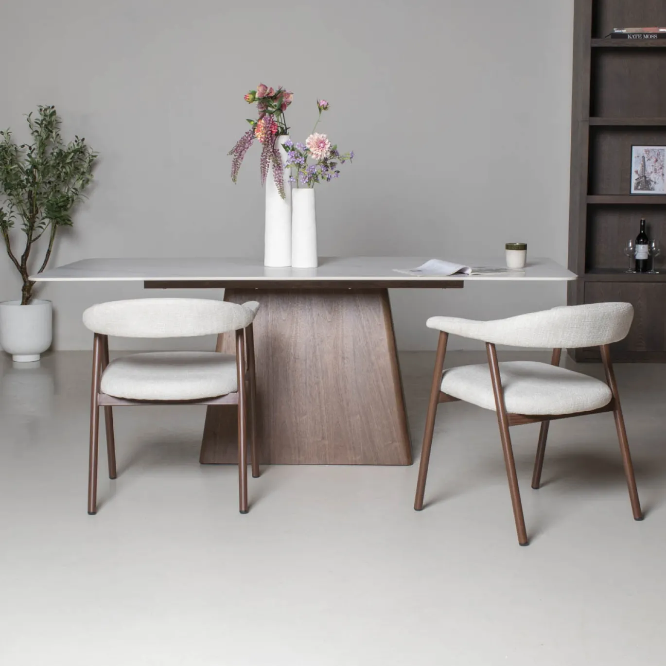 DÉJA Eettafel Joya Walnoot Marmer 200cm