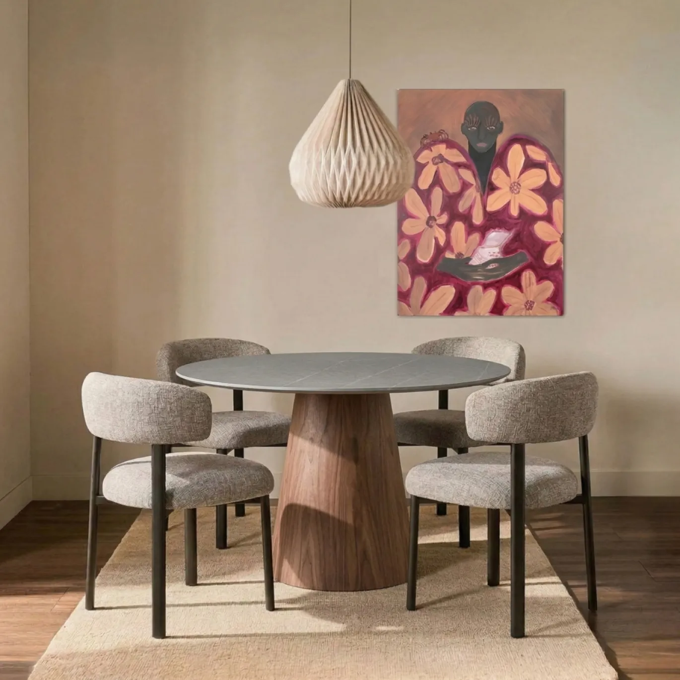 DÉJA Eettafel Kiruna Walnoot Keramisch Rond 120cm