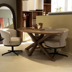 DÉJA Eettafel Lusa Bruin Eiken Ovaal 200cm