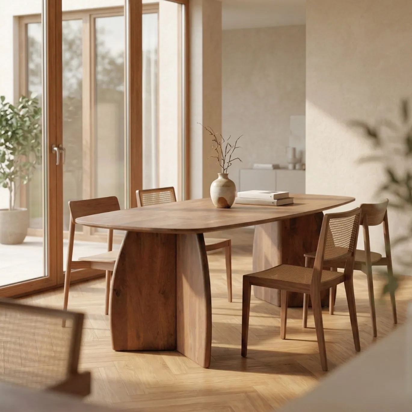 DÉJA Eettafel Majada Walnoot Deens Ovaal 200cm