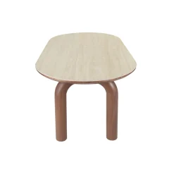 DÉJA Eettafel Mykonos Travertinlook Walnoot Ovaal 200cm
