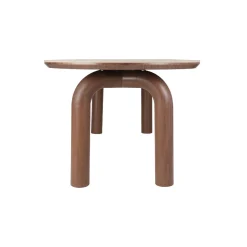 DÉJA Eettafel Mykonos Travertinlook Walnoot Ovaal 200cm