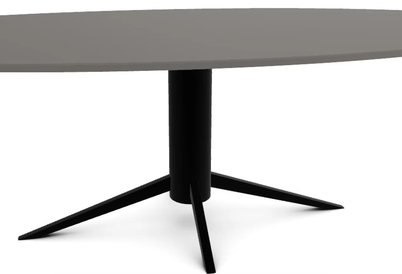 DÉJA Eettafel Rivo Ovaal Zwart HPL 260x120cm