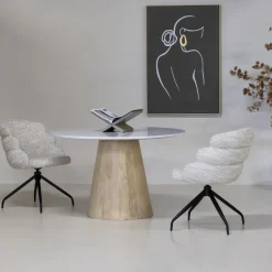 DÉJA Eettafel Sara Terrazzo Naturel Rond 120cm