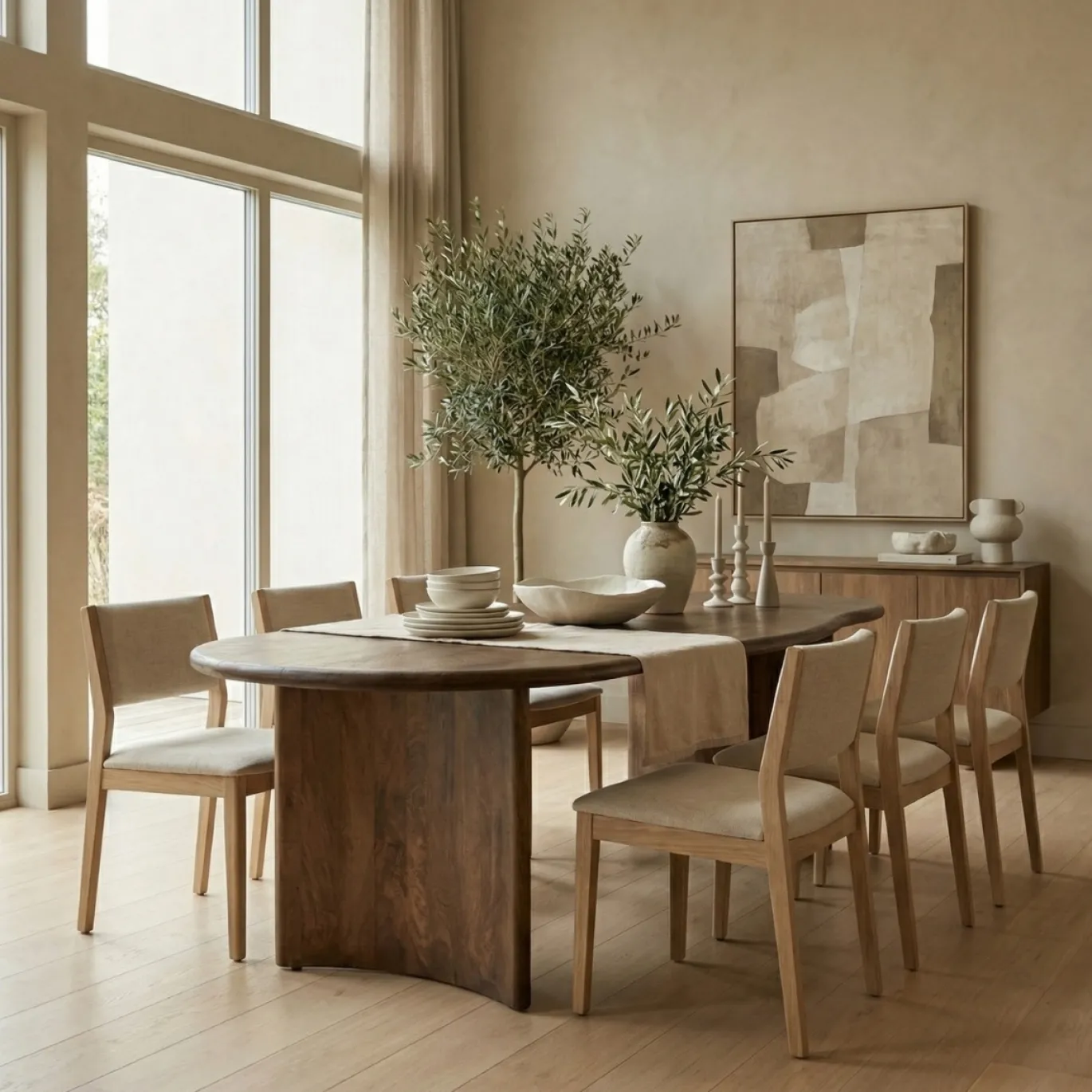 DÉJA Eettafel Tornio Walnoot Organisch 240cm
