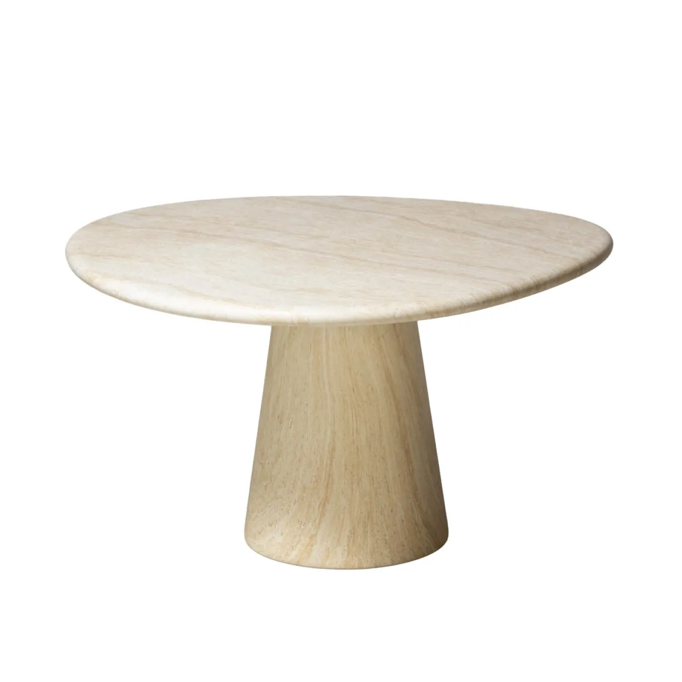 DÉJA Eettafel Vejen Travertin Organisch 130cm