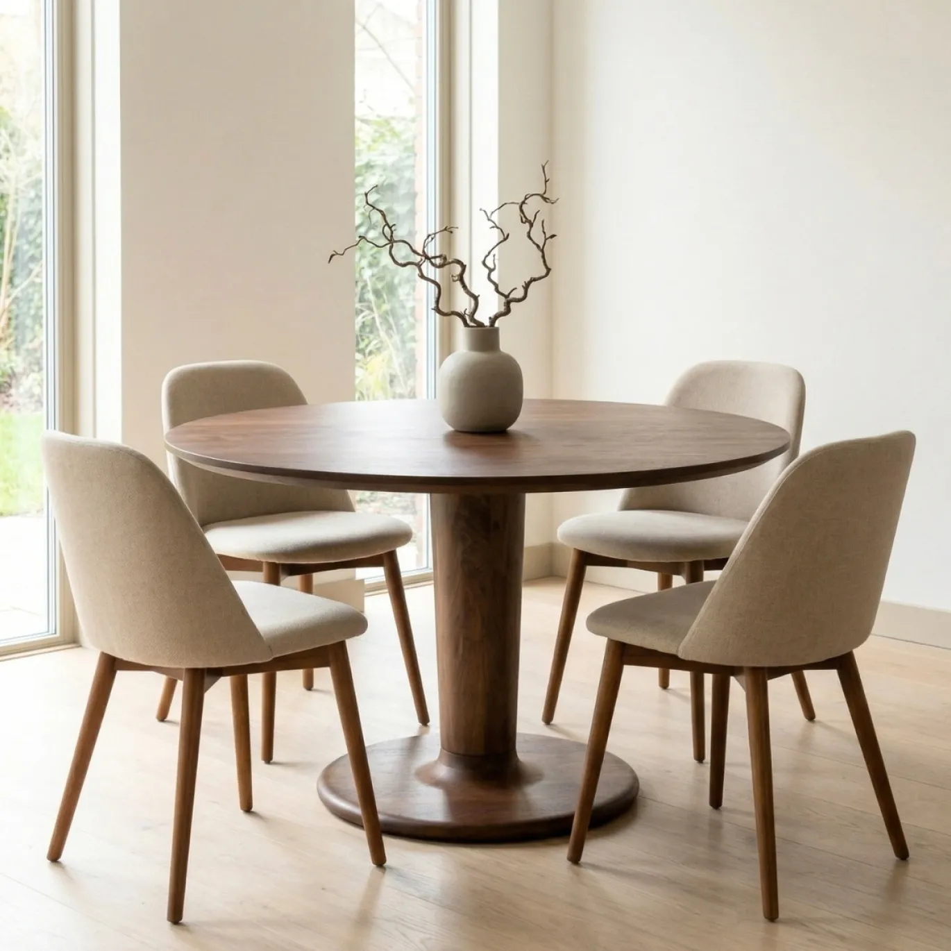 DÉJA Eettafel Xàtiva Walnoot Rond 130cm