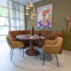 DÉJA Eettafel Xàtiva Walnoot Rond 130cm