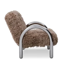 DÉJA Fauteuil Mandal Taupe/Chrome