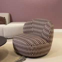DÉJA Fauteuil Namos Draaibaar Burgundy Fiore