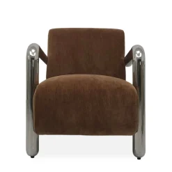 DÉJA Fauteuil Tolga Bruin/Chrome