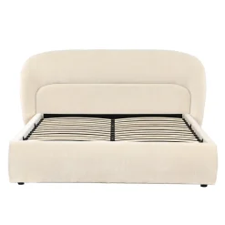 DÉJA Gestoffeerd Bed Alba Beige met Opbergruimte 160x200cm