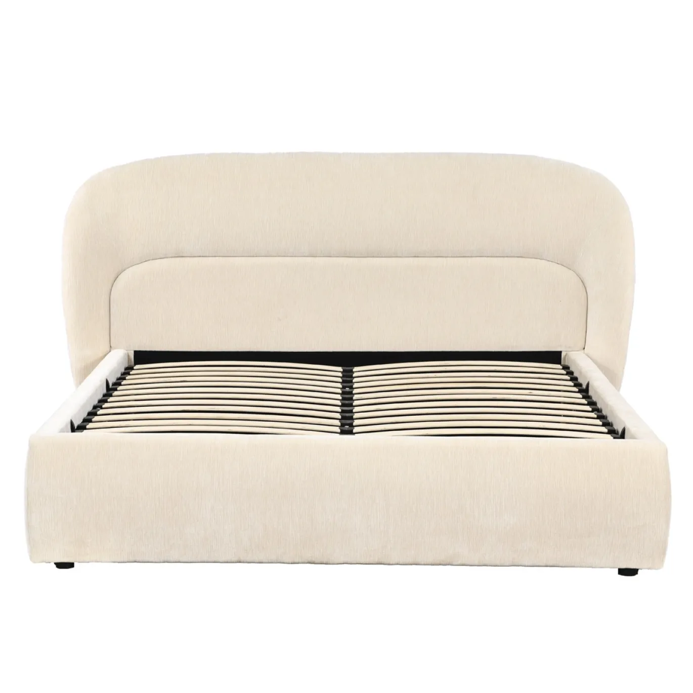 DÉJA Gestoffeerd Bed Alba Beige met Opbergruimte 160x200cm