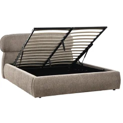 DÉJA Gestoffeerd Bed Cloud Taupe met Opbergruimte 160x200cm