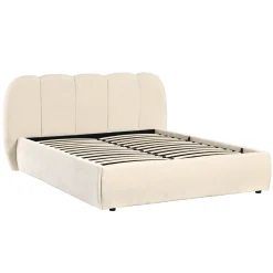 DÉJA Gestoffeerd Bed Otis Beige met Opbergruimte 160x200cm