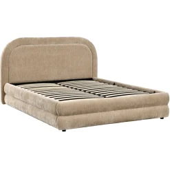 DÉJA Gestoffeerd Bed Sato Taupe met Opbergruimte 160x200cm