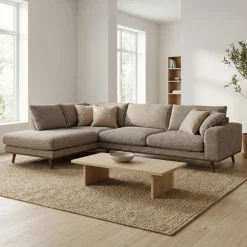 DÉJA Hoekbank 3-zits Flint Taupe Links
