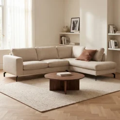 DÉJA Hoekbank 3-zits Parker Beige Rechts