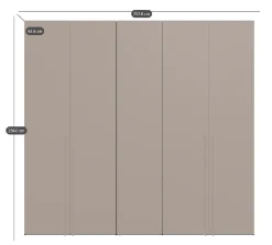 DÉJA Kledingkast Jutzler 5-deurs Nogat 236x253cm