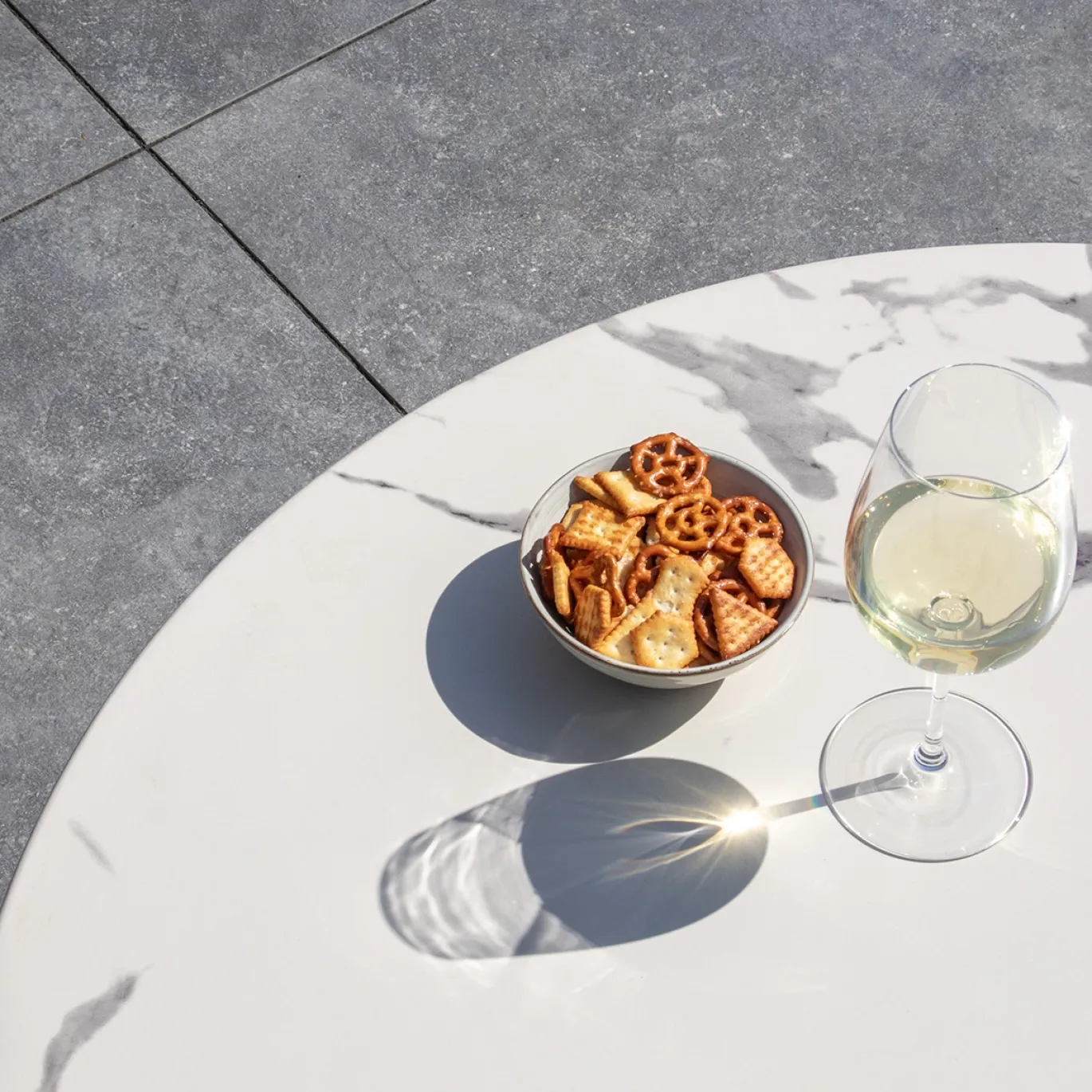 DÉJA Loungetafel Flen Marmerlook Rond 90cm