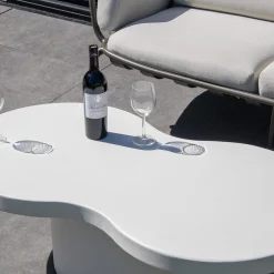 DÉJA Loungetafel Olive Wit Organisch 120cm