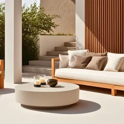 DÉJA Outdoor Loungetafel Bergby Beige Rond 120cm