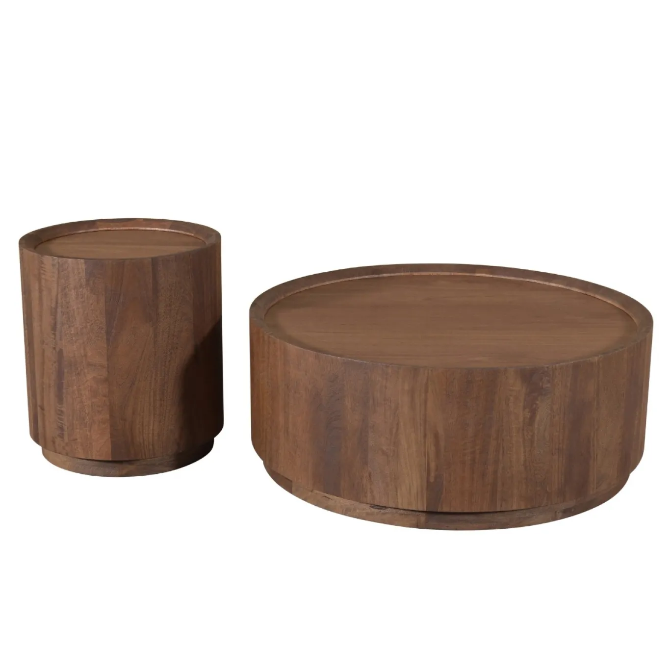 DÉJA Salontafel Amber Walnoot Rond 90cm