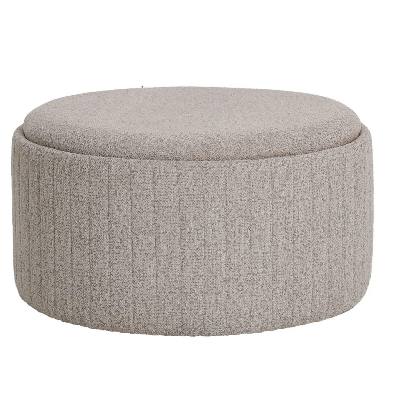 DÉJA Salontafel Angela Taupe/Naturel Chenille Rond met Opbergruimte 81cm
