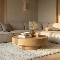 DÉJA Salontafel Gabriel Naturel Rond 90cm