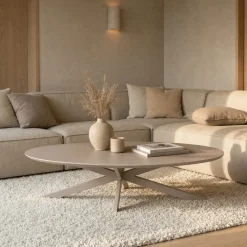 DÉJA Salontafel Gimo Taupe Ovaal 120cm