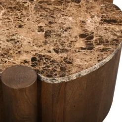 DÉJA Salontafel Mabel Marmer Donkerbruin 60cm