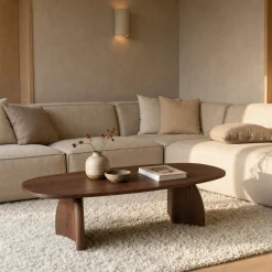 DÉJA Salontafel Majada Walnoot Deens Ovaal 120cm