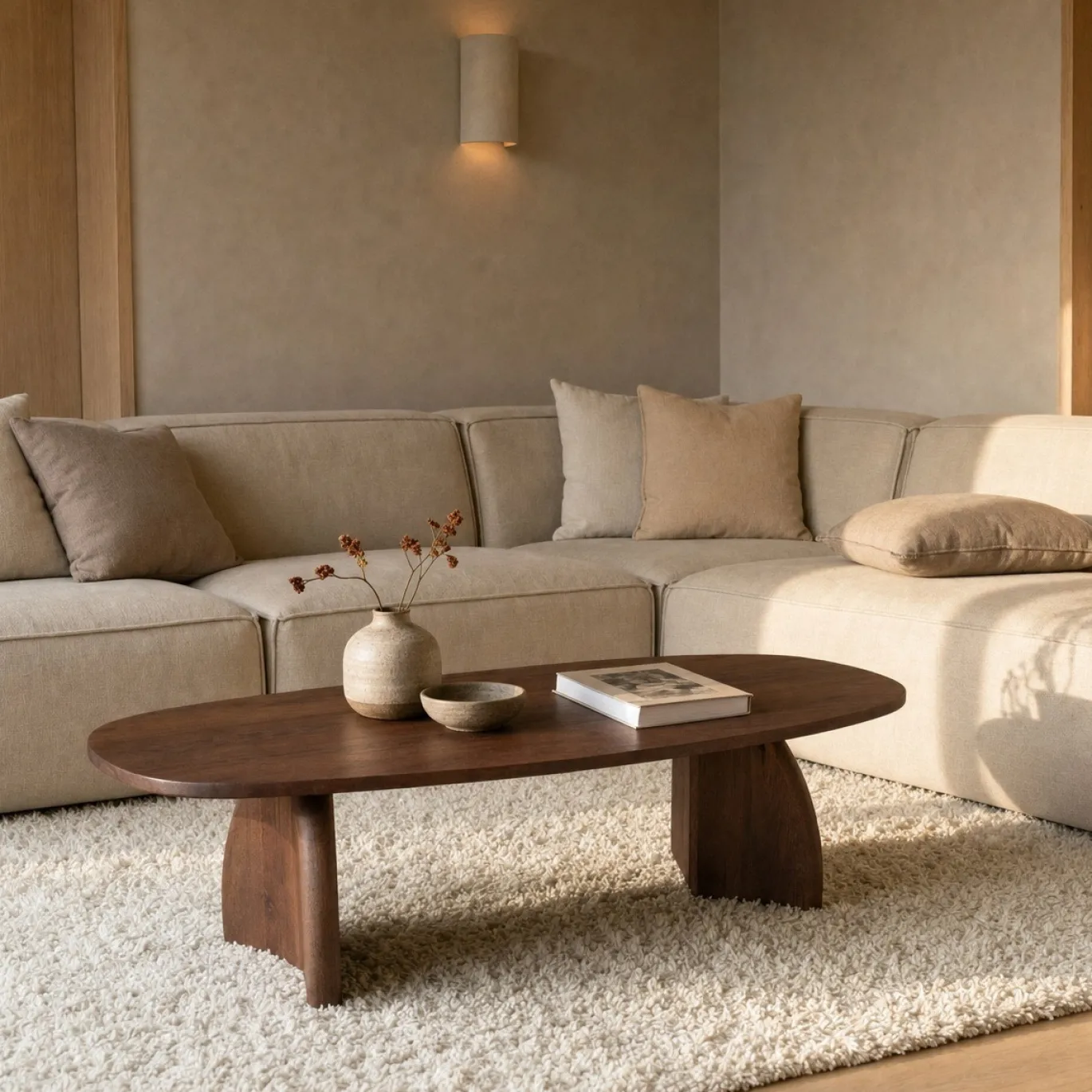 DÉJA Salontafel Majada Walnoot Deens Ovaal 120cm