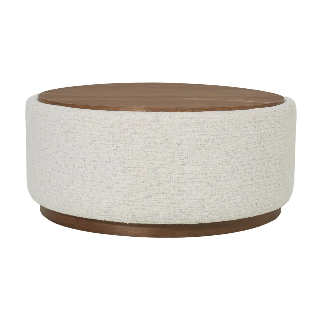 DÉJA Salontafel Marcia Beige/Walnoot Rond met Opbergruimte 83cm