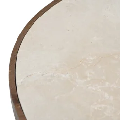 DÉJA Salontafel Tervo Donkerbruin Marmer Rond 80cm