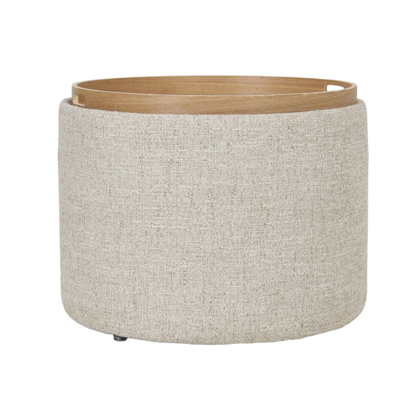 DÉJA Salontafel Zara Beige/Naturel Rond met Opbergruimte 55cm