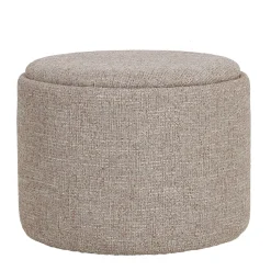 DÉJA Salontafel Zara Taupe/Naturel Rond met Opbergruimte 55cm