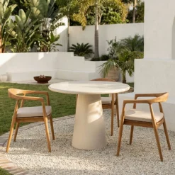 DÉJA Tuintafel Brunn Beige Rond 80cm