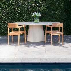 DÉJA Tuintafel Brunn Travertin Ovaal 200cm